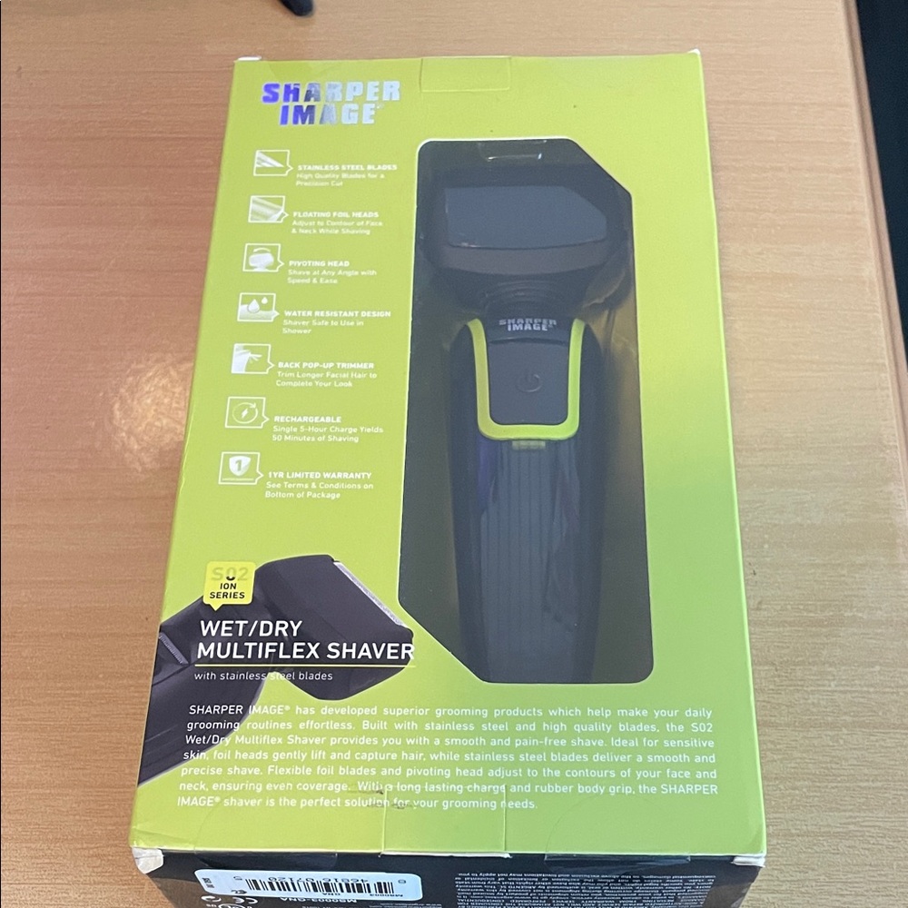 Sharper Image Black and Green Multiflex Shaver